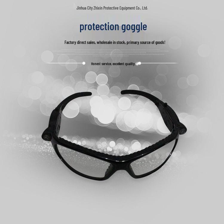 Black Lightweight Anti-Fog Scratch-Resistant Safety Glasses with Clear Lenses bx1