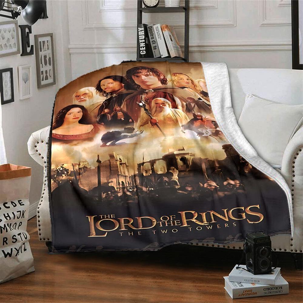 1pc Lord of the Rings Two Towers Flannel Blanket Soft Warm Throw for Home, Office, Travel, All-Season Cozy Bedding Gift L1397