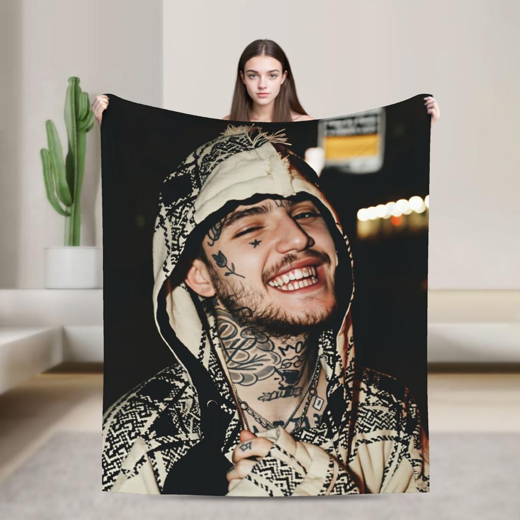 Lil Peep Love Warm Blanket American Rapper Travel Plush Bedding Throws Fluffy Couch Bed Flannel Bedspread Sofa Bed Cover