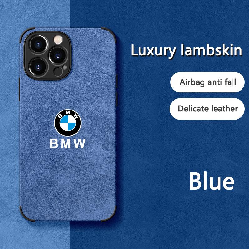 AAAQS1 BMW Styling Sudue Phone Case Stickers for iPhone 16 Pro 11 12 Mini 13 14 Pro 15 Pro Max 7 8 Plus XR XS MAX Black Soft Edge Cover