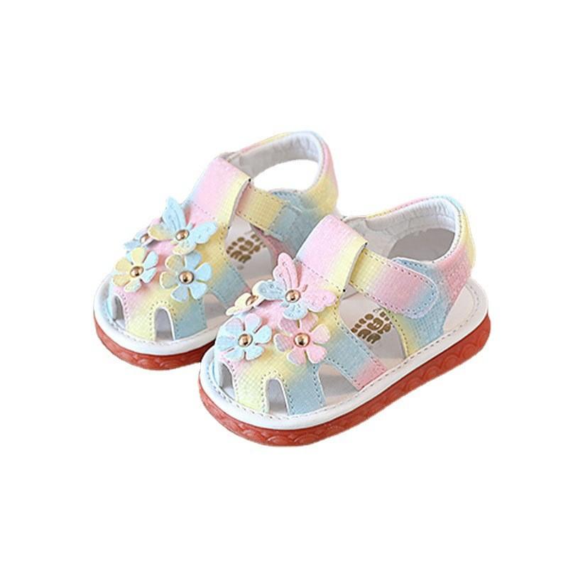 Prinzessinnen-Sandalen für Mädchen mit Klettverschluss für Frühling und Sommer
