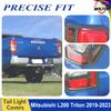 Tail Light Covers For Mitsubishi L200 Triton 2019-2025 Protector Cover ABS Rear Lamp Hoods Car Exterior Accessorie