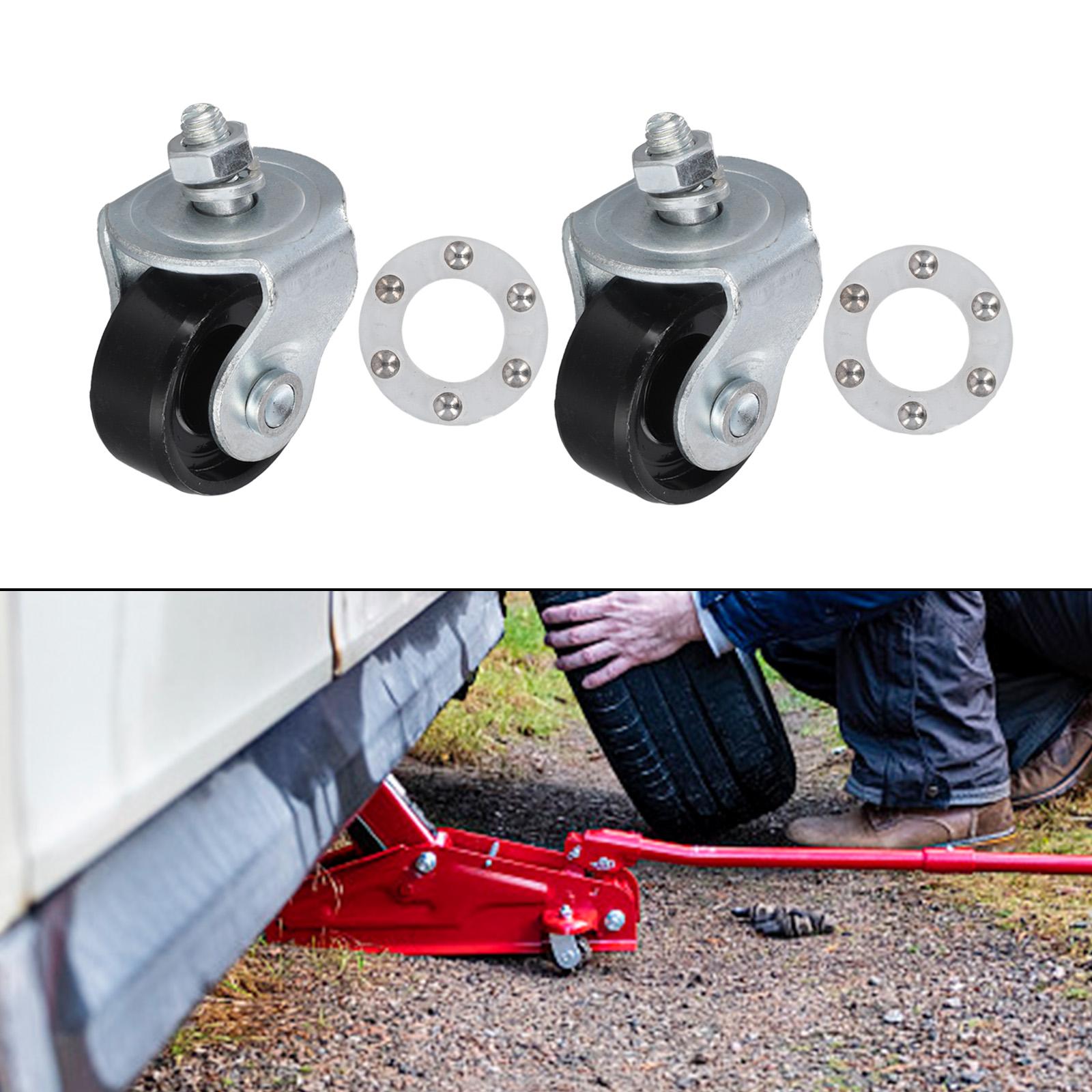 

2 Pcs Heavy Duty Swivel Castors for Hydraulic Trolleys in For Workshops