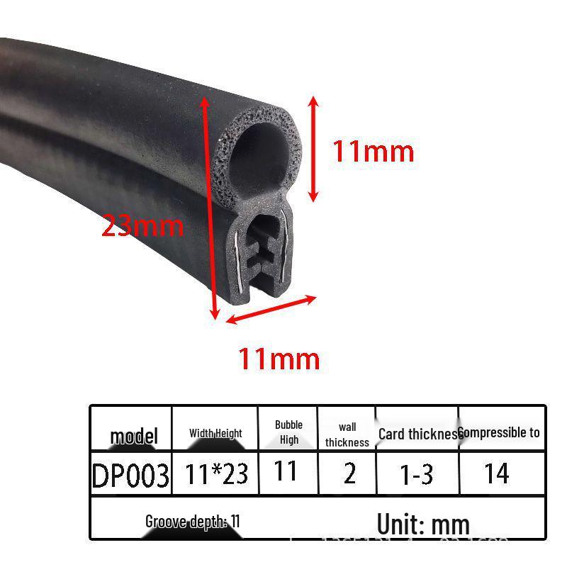 U-förmige Gummi-Schaumstoff-Dichtungsstreifen für Schränke und Autotüren