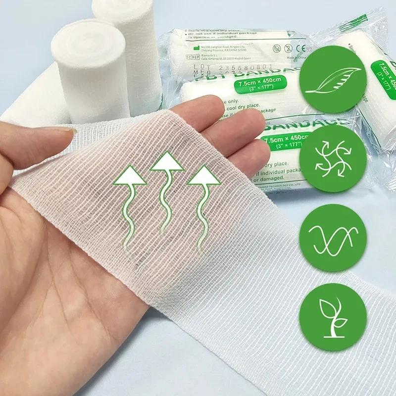 5Pcs Cotton Core Accessories First Aid Absorbent Pad For Wound Dressing Cotton Core PBT Elastic Bandages