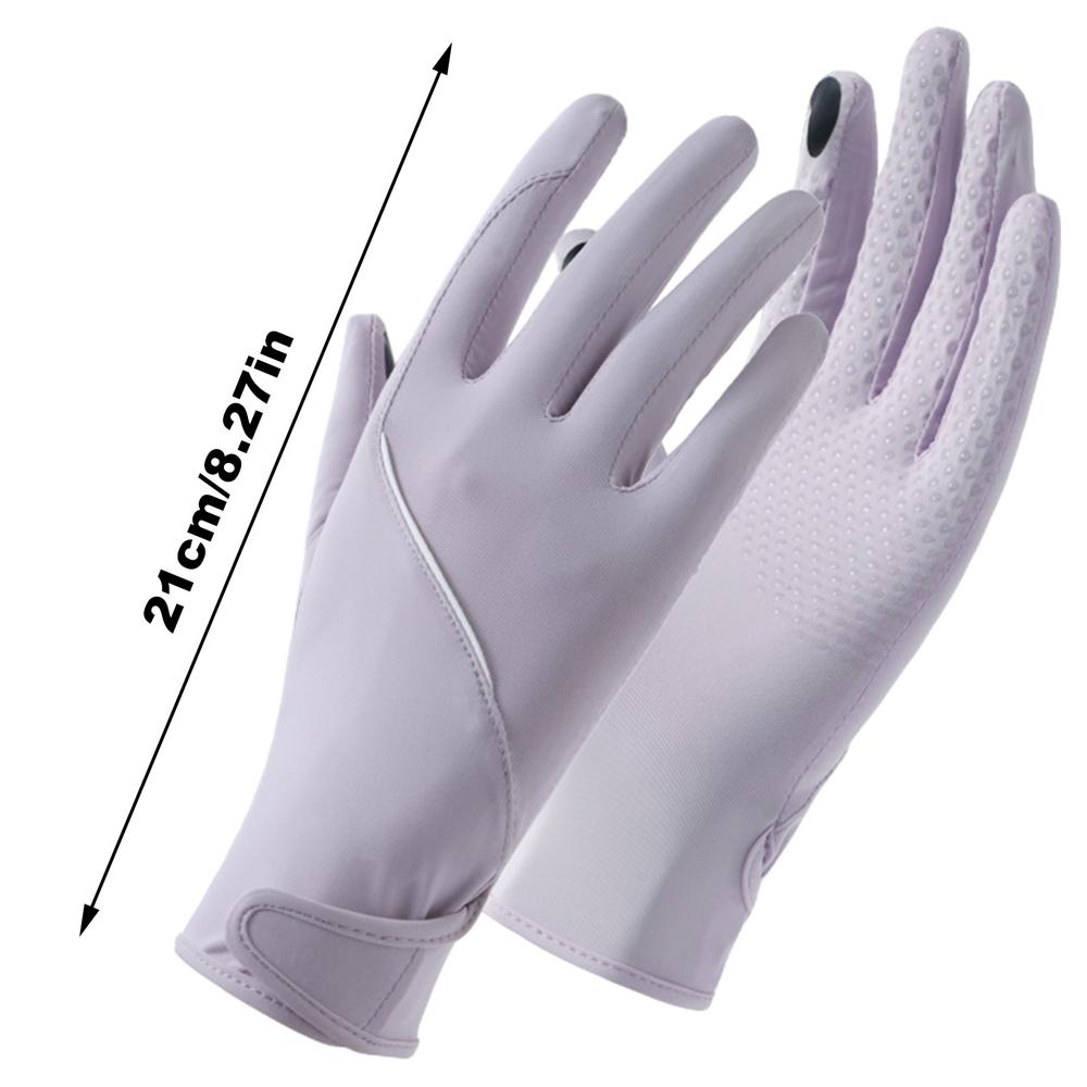Gants de Conduite UV pour Femmes Gants Rafraîchissants en Soie Glacée Protection Solaire Gants Fil Nuage Rafraîchissants Soleil UV Pour Conduite Cyclisme