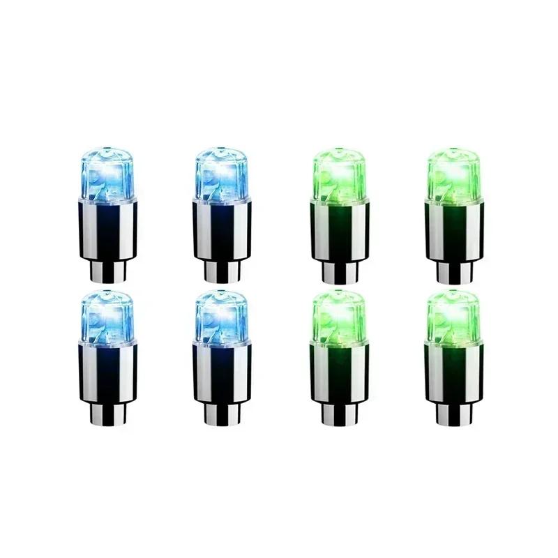 Colorful LED Wheel Valve Lights Motorcycle Car Wheel Tire Valve Caps Universal Dustproof Bicycle Valve Cover Amagi