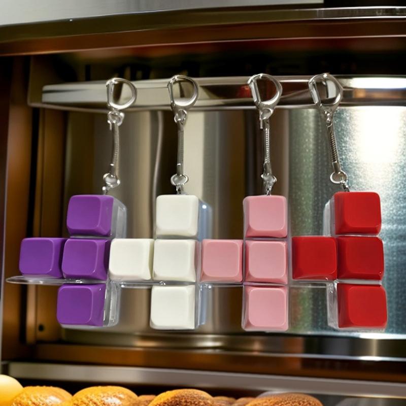 T-Shaped Mechanical Keyboard Led Keyboard Stress Relief Button Keycap Keychain Backapck Decoration Gift