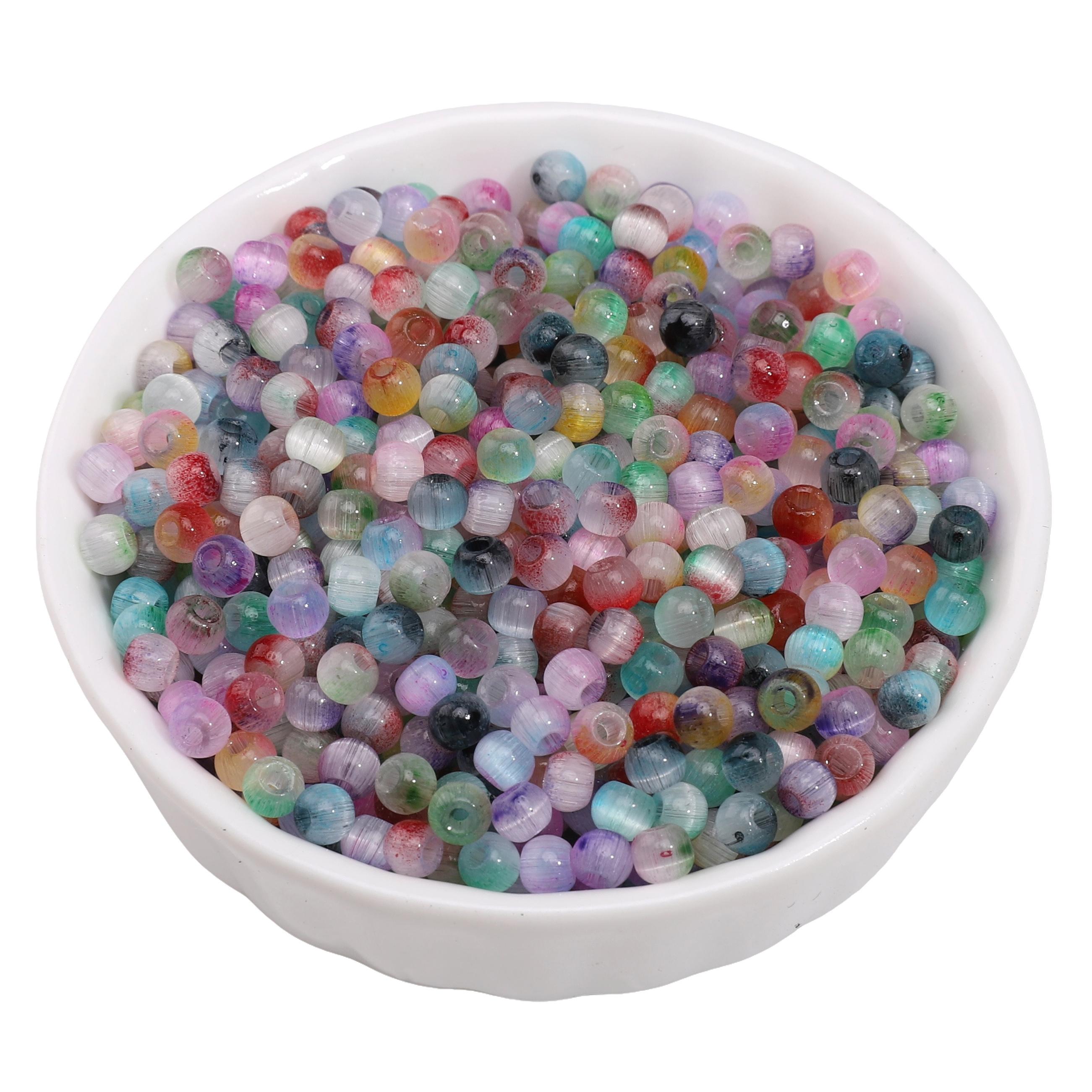 

150 шт. Отечественные высококачественные стеклянные бусины-бисер, разделительные бусины для изготовления ювелирных изделий, аксессуары 4mm 150pcs разноцветный