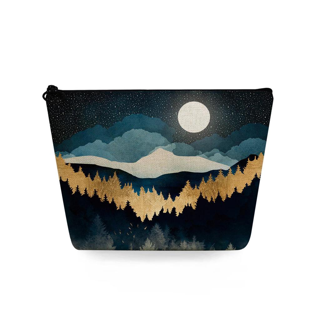 Women Landscape painting Print Cosmetic Bag Toiletries Organize Travel Storage Case 6753