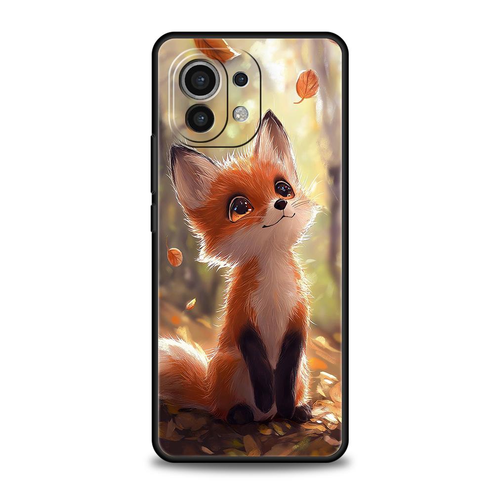 

Cute Red Fox Phone Case Cover for Xiaomi Mi 15 14 13 12 11 Ultra 14T 13T 12T 11T 10T Pro Lite 5G Shockproof Soft TPU Capas Bags Xiaomi 13T Pro