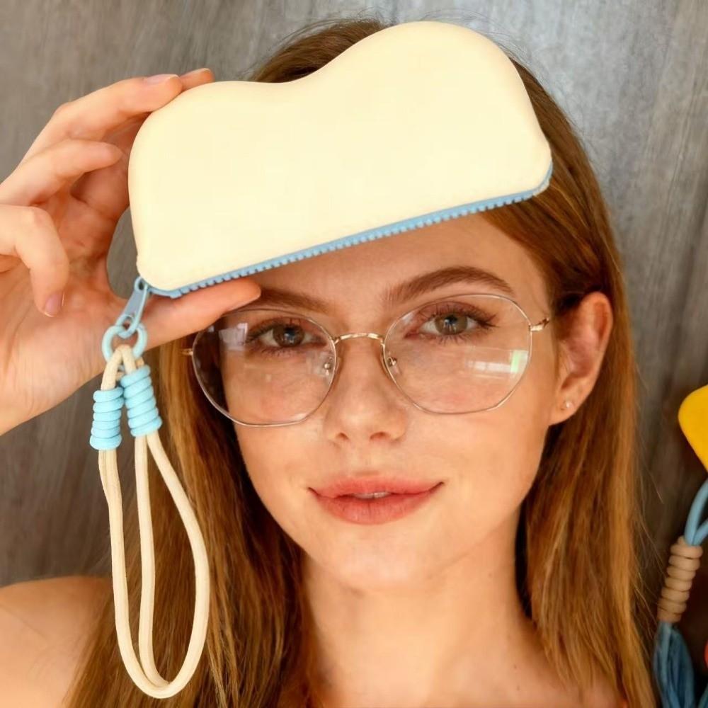 Weiche Silikon-Brillentasche Bonbonfarbene Sonnenbrillen-Aufbewahrungstasche für Outdoor-Aktivitäten