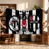 Bjk FC (1) Spersonalizowany Koc z Imieniem Miękki Przytulny Prezent na Kanapę Łóżko Kanapę Dekoracja Domu