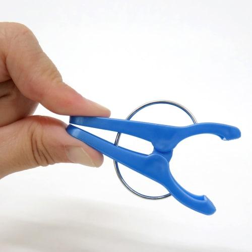 Towa Sangyo Neosul Clothespins, Whole Hanger Pinch, White/Blue, Approx. 4.4 x 1.4 x 6cm, 10 pieces per pack (3 sets)