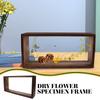 Cornice Scatola Ombra Rettangolare Acrilico Legno Contenitore Desktop Cartolina Fiori Pressati Foglia Secca Vetrina Espositore Campioni Foto