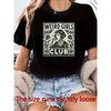 Camiseta con Estampado de Retrato Vintage Peculiar del Club Raro para Mujer Cuello Redondo Manga Corta Informal Verano