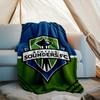 1PC Seattle Sounders FC Printed Soft Flannel Blanket Throw for Adult Bedroom Living Room Sofa Camping Travel Fan Gifts Christmas Gifts