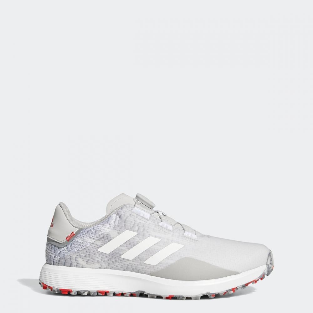 

adidas Men s adidas S2G BOA Spikeless Golf Shoes grey two cloud white grey three