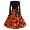 Women's Halloween Costume Dress Short Sleeve Fashion Party Dress for Evening Events