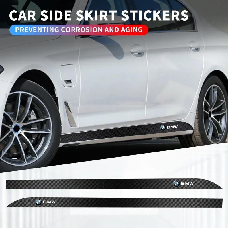 2ks Karbonové ochranné nálepky na prahy bočních sukýnek pro BMW M M3 M5 M6 X3 E46 E90 E39 F10 F20 F30 G20 E60 E36 E34 X6