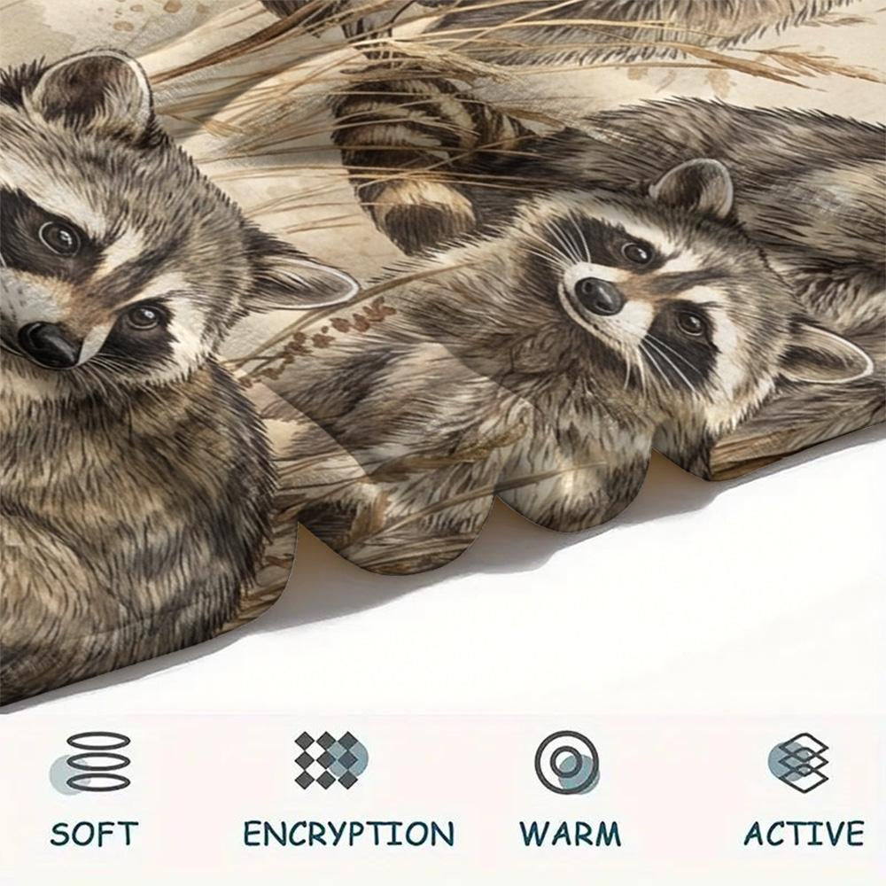 1PC Natural Decoration Print FlAannel Blanket, High quality Comfortable for All Seasons, Home Decor, Warmth and Comfort