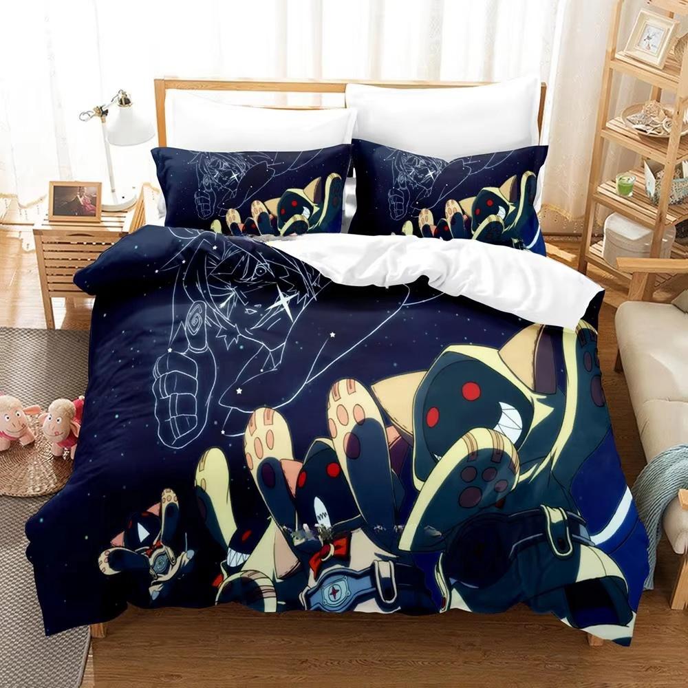 New Personality 3D Printed Anime Blazblue Bedding Set Cartoons three-piece set Adult Kid Bedroom Duvet cover Sets Home Textiles