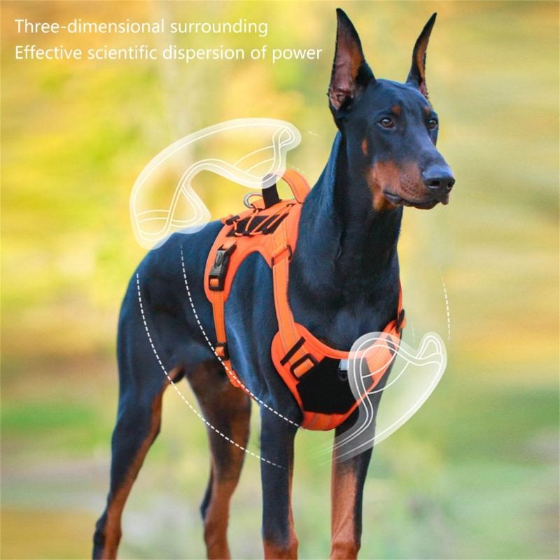 Dog Vest Adjustable Training Harness for Large Medium Dogs Harnesses Strong Multifunctional Leash Harness Soft Handle