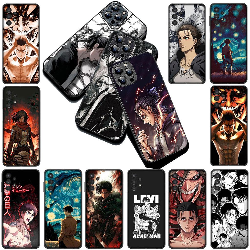 Casing Phone Cover for Huawei P30 P20 Mate 20 10 Lite Pro Y7 Y6P Y7A 2019 Nova 5T 3I Case Attack Eren Jaeger on Levi titan