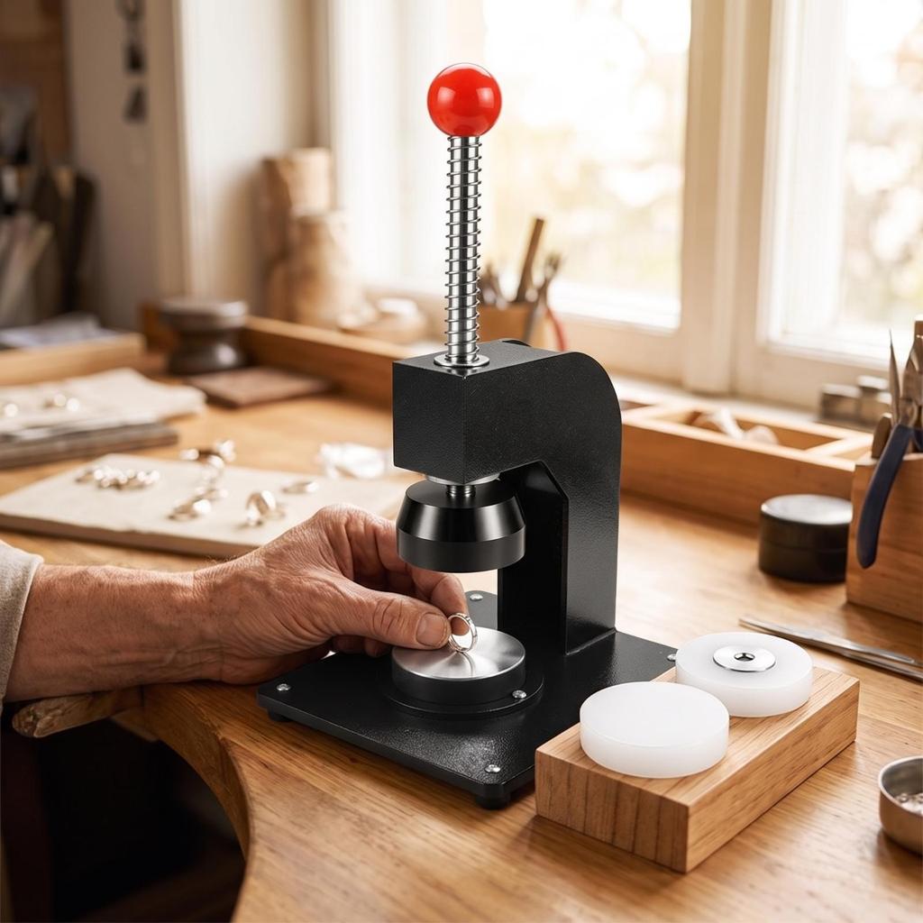 Jewelry Flattening Press Hand-Operated Reshaping Compact