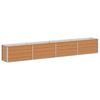 Raised Garden Bed Light Brown 320 X 40 X 45 Cm Galvanized Steel