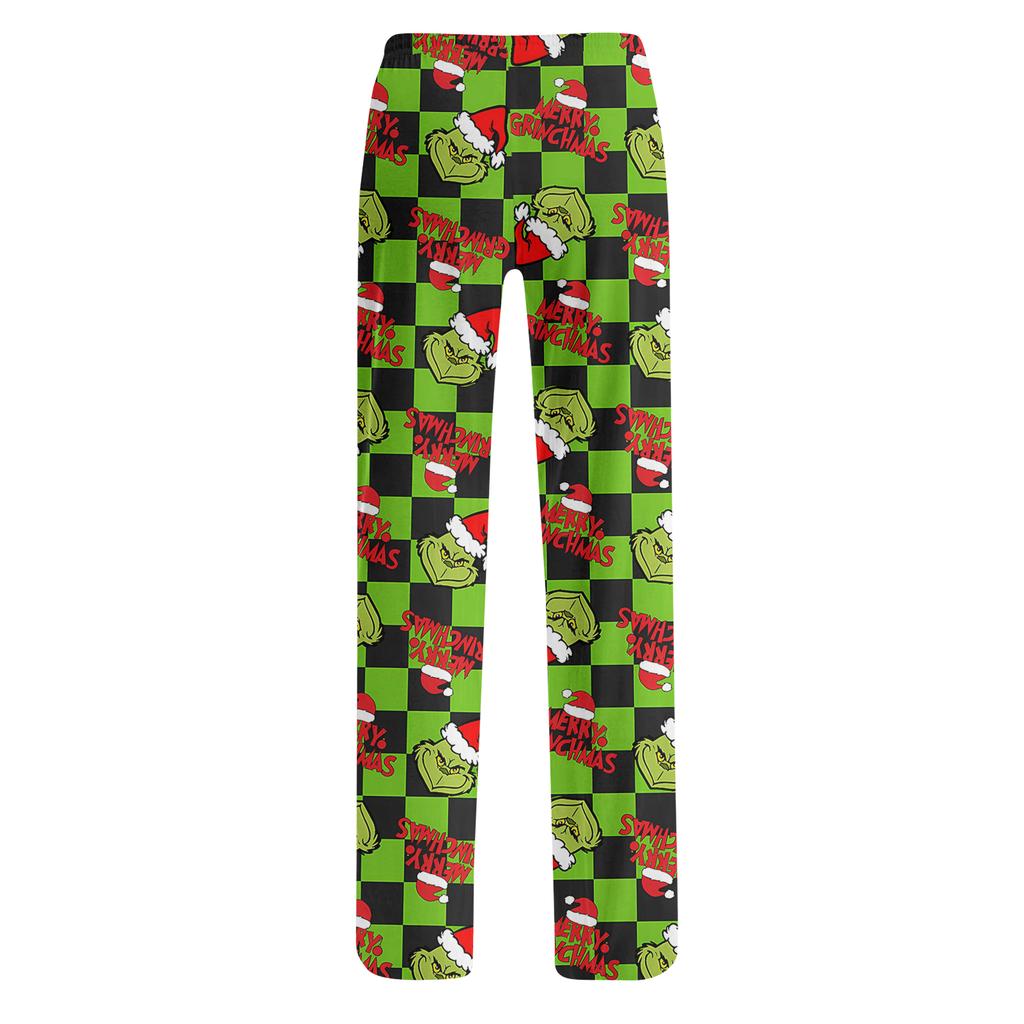 Womens Pajama Pants Sleepwear Casual Drawstring Elastic Waist Pants Comfy Straight Yoga Loose Trousers