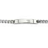 PVD Stainless Steel Custom Name Engraved Couple Silver Bracelet & Cuban Link Chain Personalized ID Bar Bracelet for Men & Women