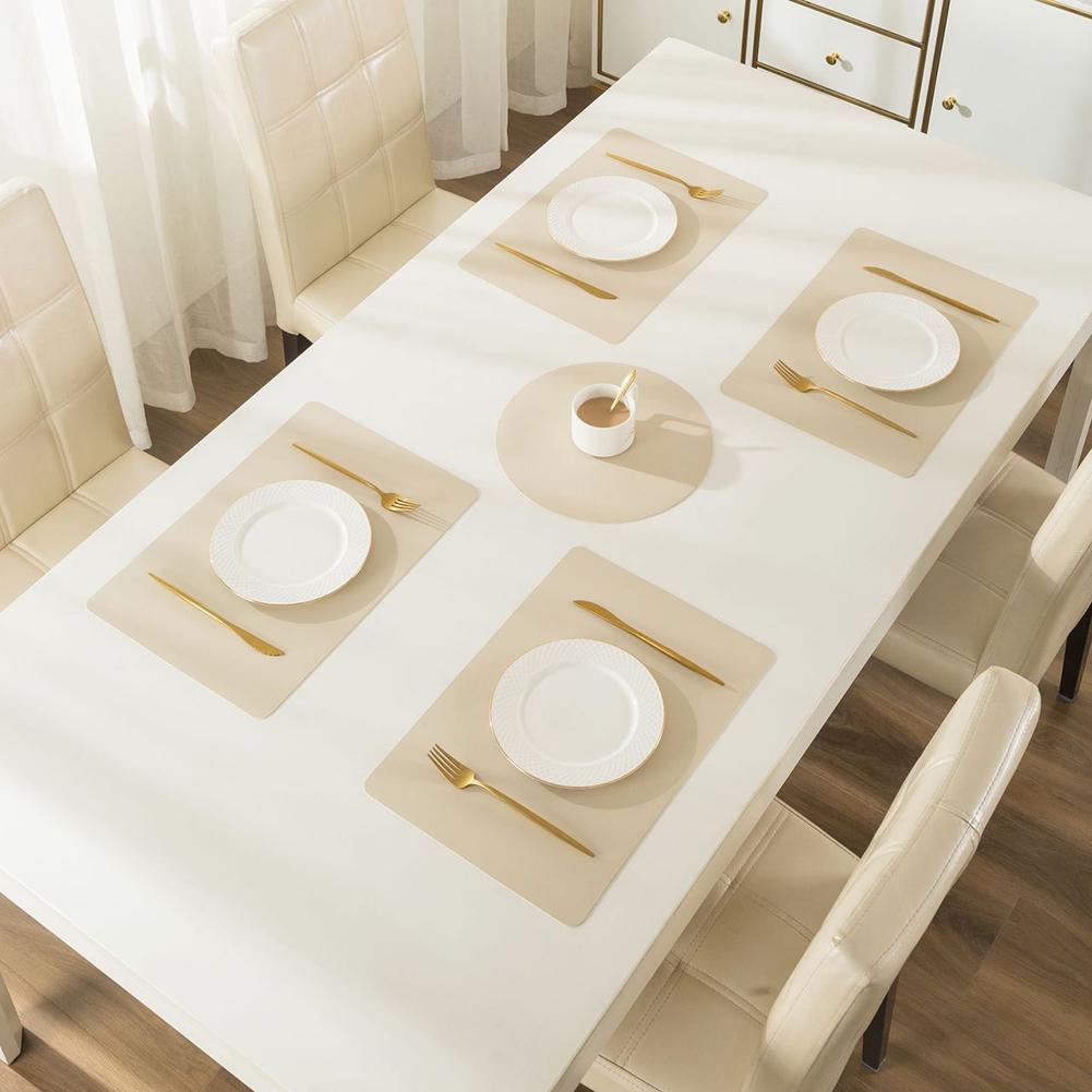 PU Leather Placemat Multipurpose Non-Slip Heat Resistant Table Mat For Home