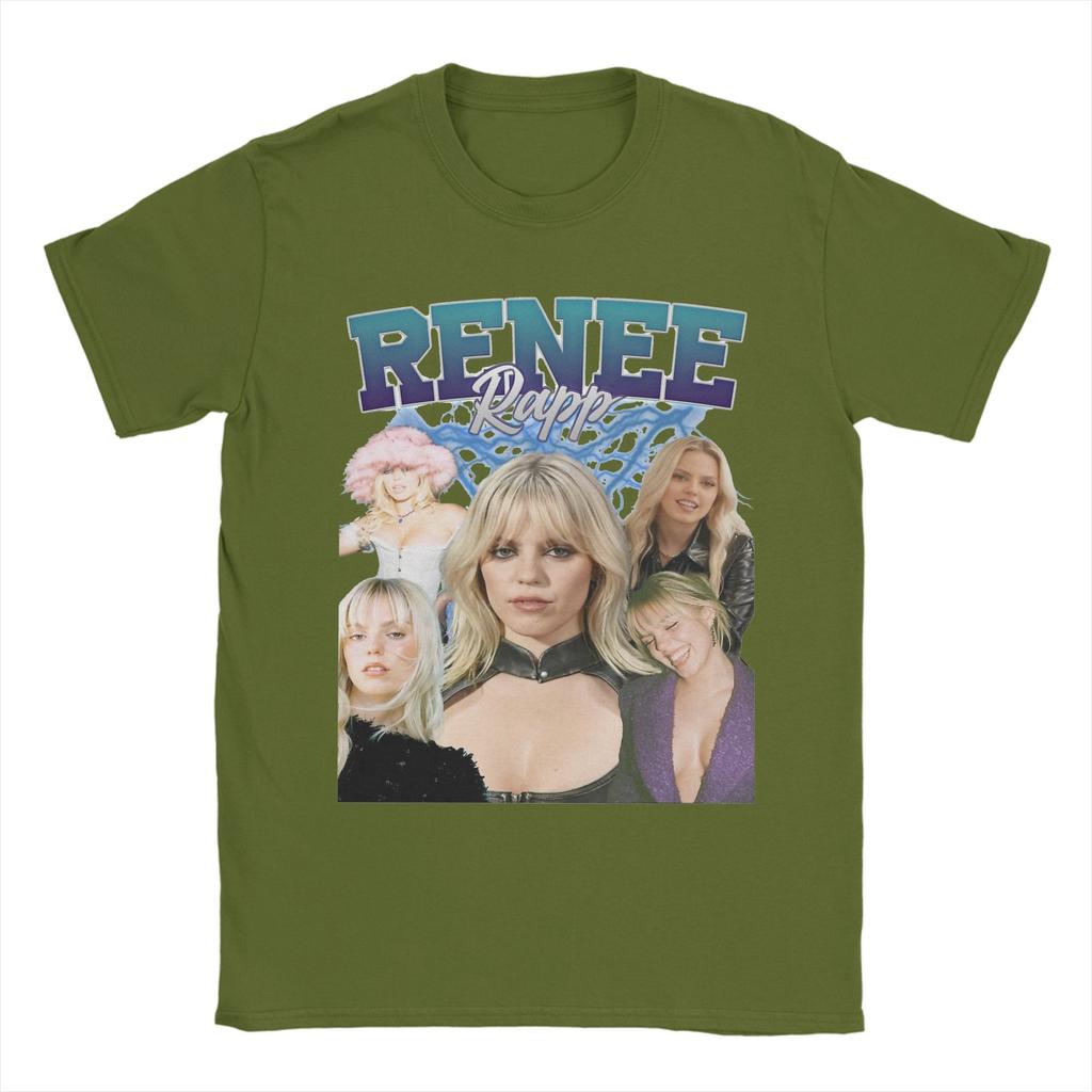 Renee Rapp Retro Style Mens T Shirts Humorous Tees Short Sleeve O Neck TShirts Cotton 4XL 5XL 6XL Clothes