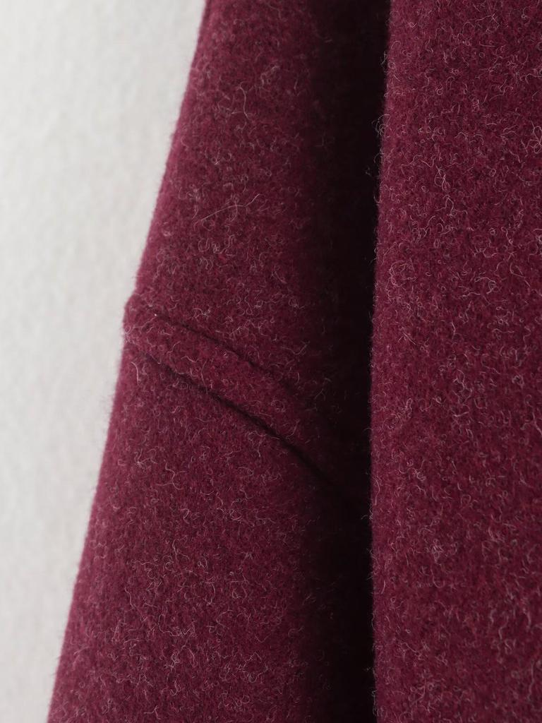 Damen Retro Revers Tasche Kurzmantel - Winterkollektion 2024