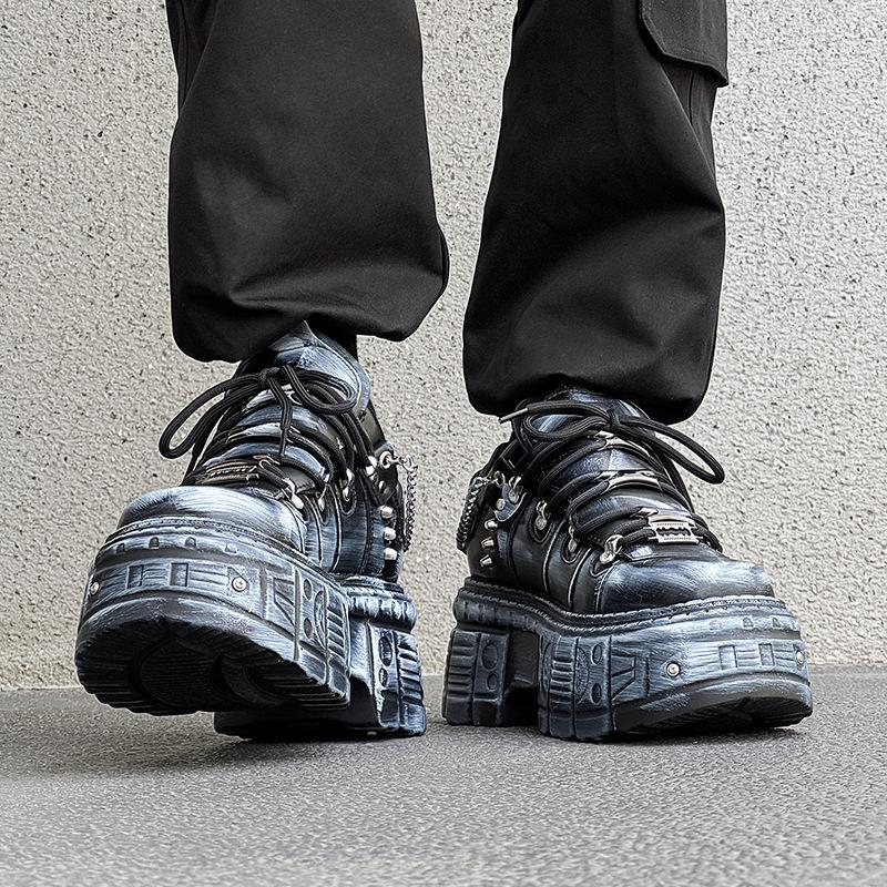 Nové pánské boty z high streetu v americkém metalovém punkovém stylu s retro niche designem, módní boty do ulice, vlna 561204-J