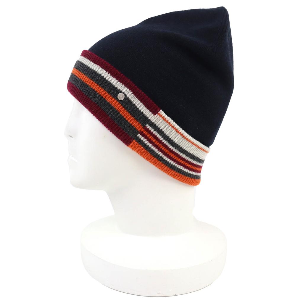 Pristine HERMES Knit cap H Twist Heaven Twist Serie Button Beanie Knit Hat L Used