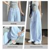 MJ STYLE Women's Milk Puff Wide-Leg Casual Pants