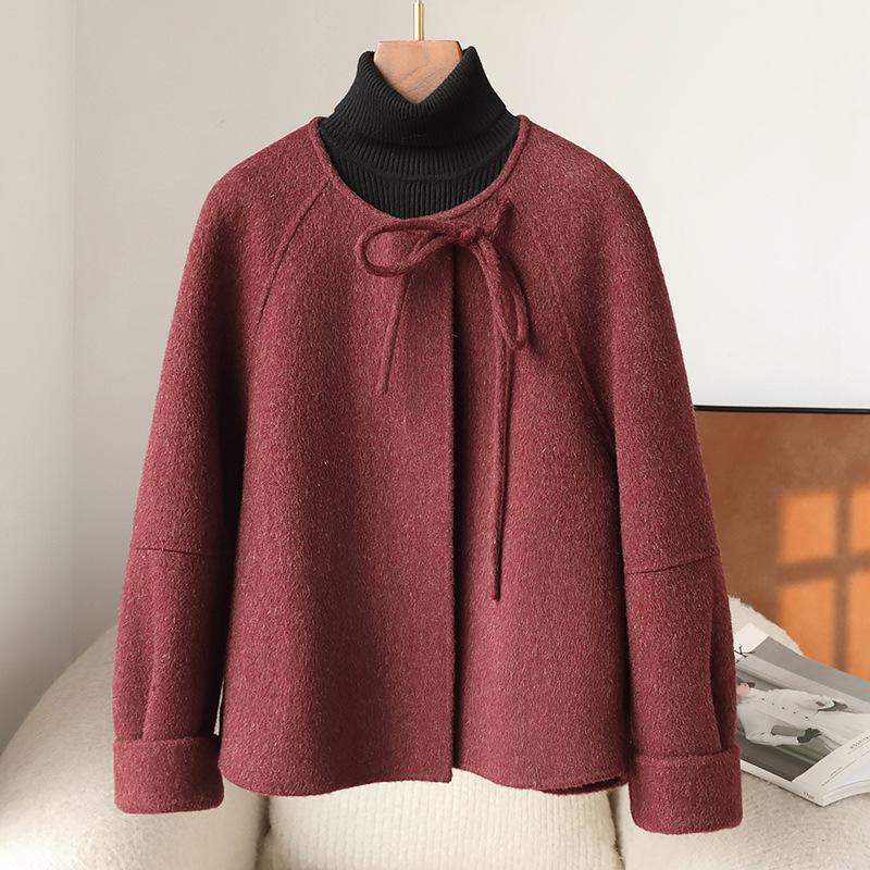 Double-sided Fleece Wool Coat Women's Short Spring and Autumn New High-end Woolen Coat Women's Small