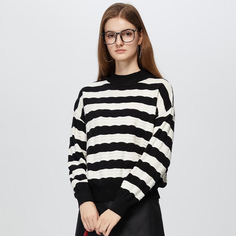 Shetu Women's Winter Striped Pullover Sweater