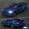 1/32 Ford Mustang GT500 Supercar Alloy Car Model Sound Pull Back Car 4 Open Door Children's Gifts Toy