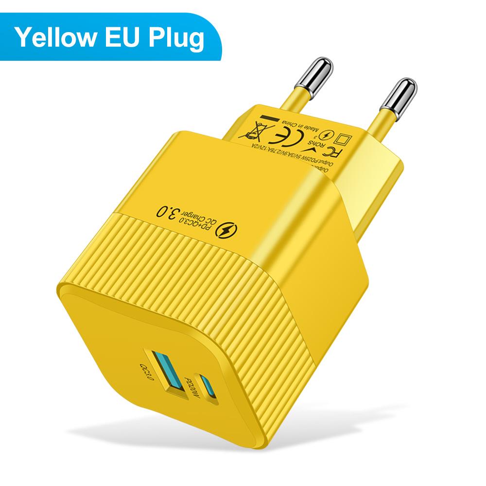 Macaron 25W USB+PD Super Fast Charger - EU/US/KR Standards