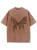 240G Cotton Vintage Short-sleeved T-shirt Men Y2K American Retro T Shirt Women Summer Hip Hop Tees Harajuku T-shirts