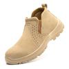 Shoes Men's Anti-smashing, Anti-piercing, Breathable and Lightweight Cowhide Safety Shoes, Electric Welding Work Shoes