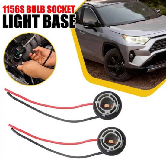 Universal Pigtail Wire Female Socket Two Harness Rear Turn Signal Fit 1156S Bulb