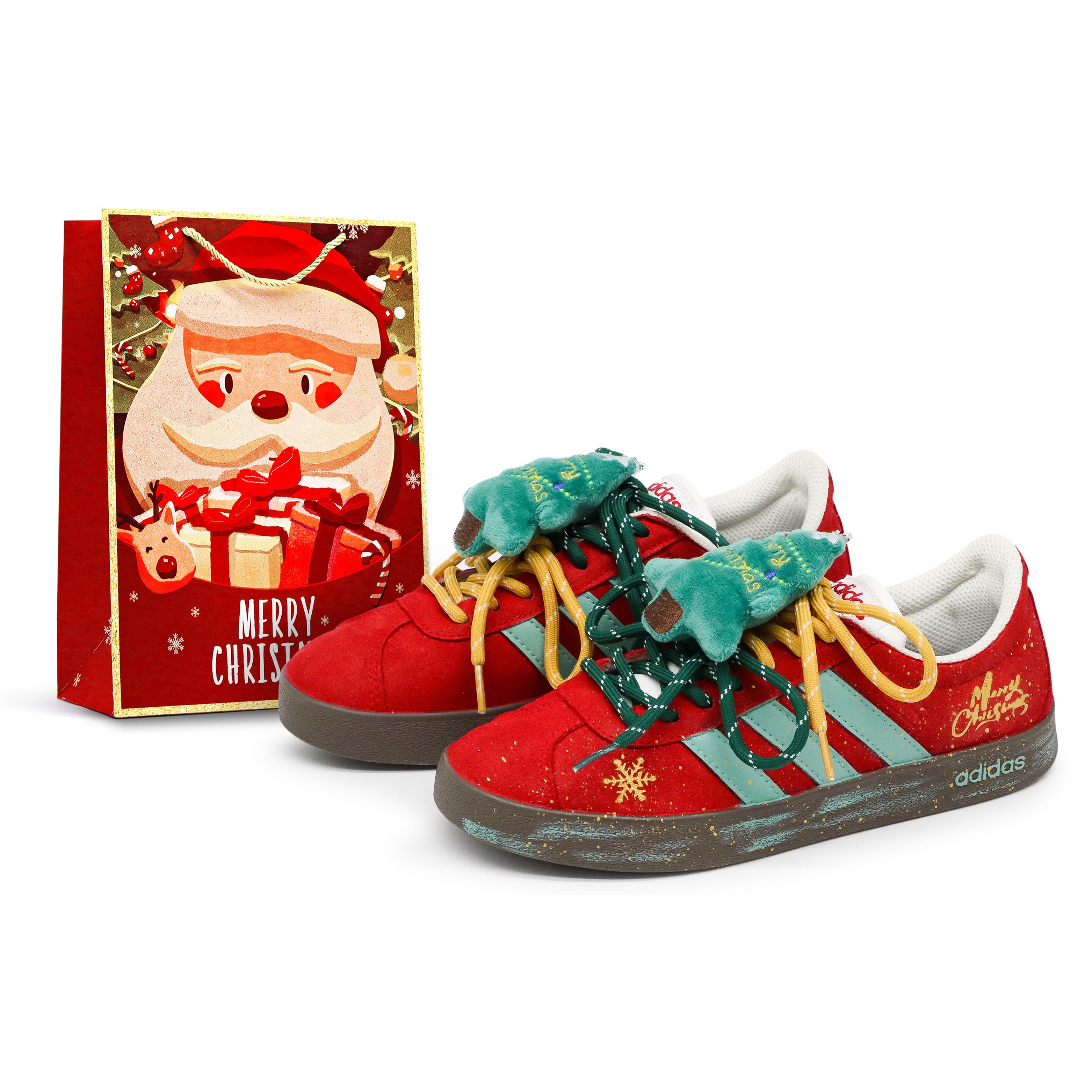 

Adidas VL COURT 2.0 Crow Made, Sticky Rice Pine, Special Shopping Bag, Fall Winter, Thermal, Snowflake, Charm, Ambient HQ1802(Team52-S-BOX) 38