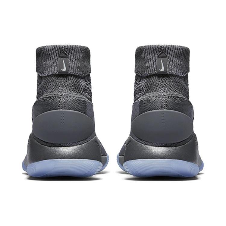 Nike Hyperdunk 2016 Flyknit 'Dark Grey' (Unisex) Dark Grey / Cool Grey / Metallic Platinum Basketball Shoes 843390 002