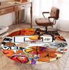NBA Pattern Round Rug, Indoor/Outdoor Mat, for Picnic, Gameroom, Bedroom, Office, Living Room, Home Decor Carpet, Birthday Gift