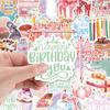 50Pcs Cute Style Birthday Coming Soon Graffiti Water Cup Suitcase Decoration Children’S Stickers