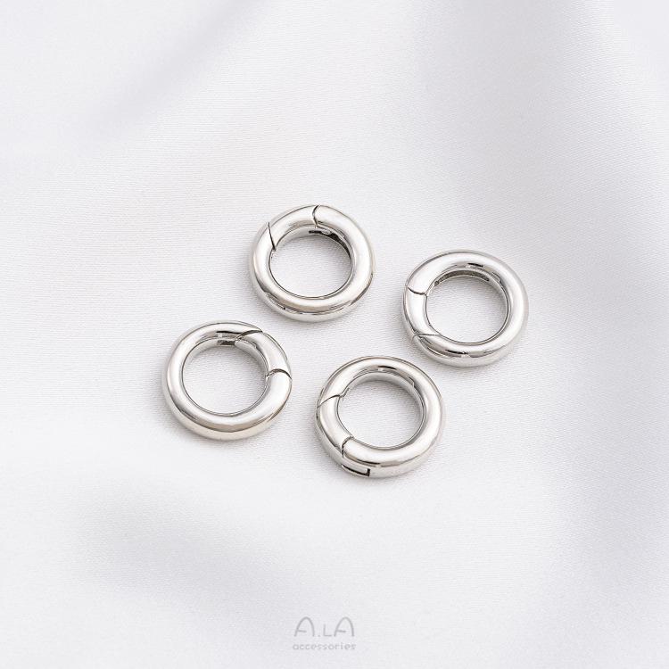 14K Gold-Filled Color-Preserving Oval Spring Clasp for DIY Pearl Chains